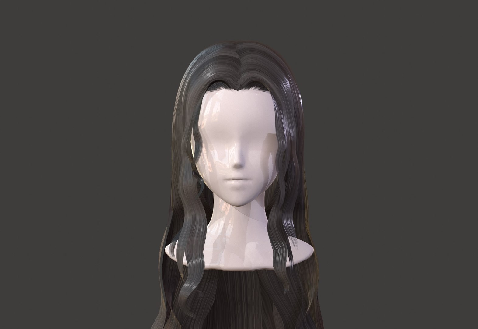 livre Cabelo de mulher com textura castanha grátis Modelo 3D - TurboSquid  1582356