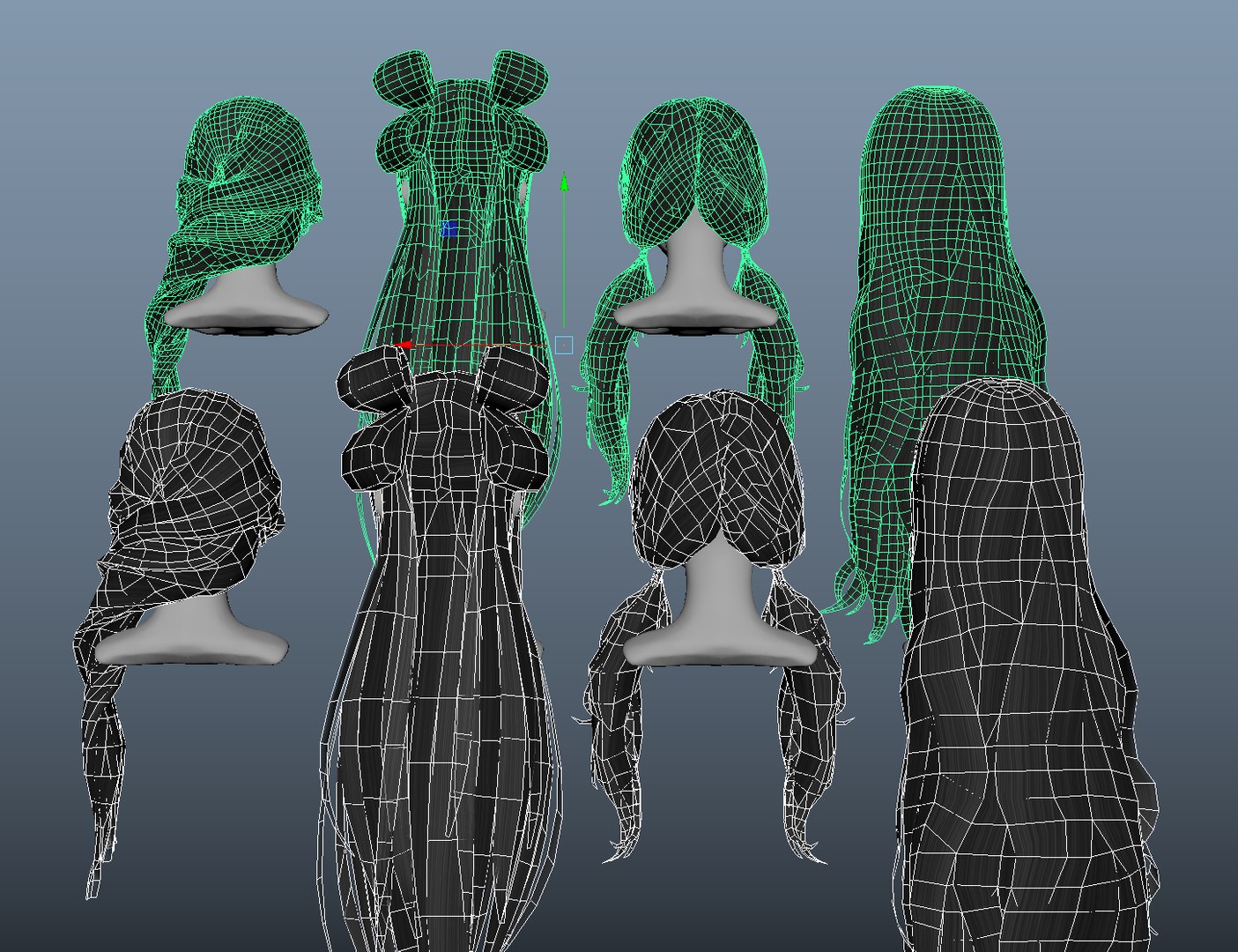 livre Cabelo de mulher com textura castanha grátis Modelo 3D - TurboSquid  1582356