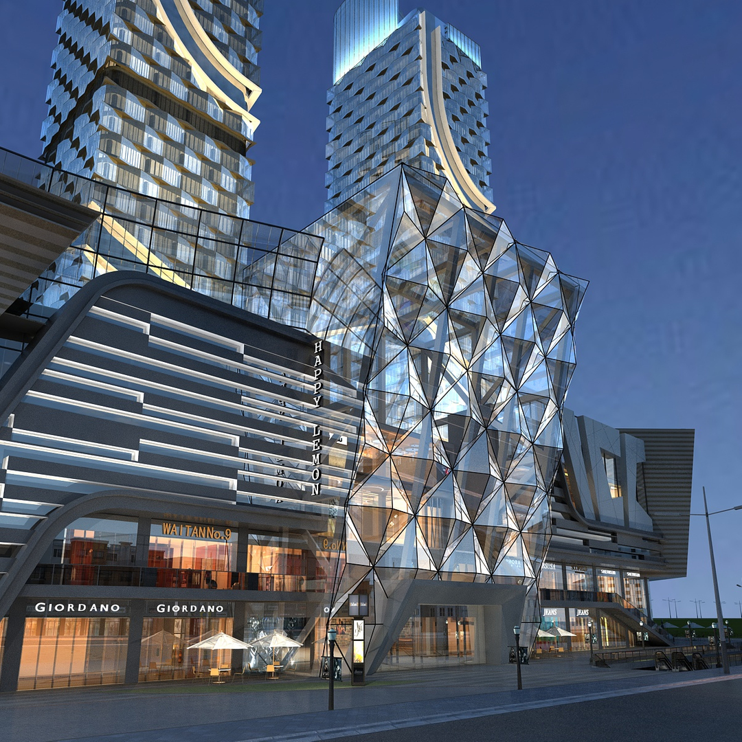 3D model commercial building - TurboSquid 1710342
