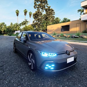 3D Volkswagen Golf  2021 GTI model