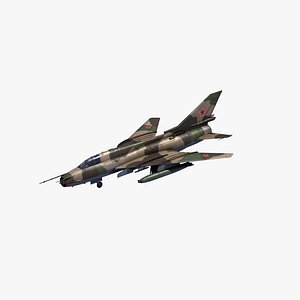 3D su-22 fitter strike aircraft model