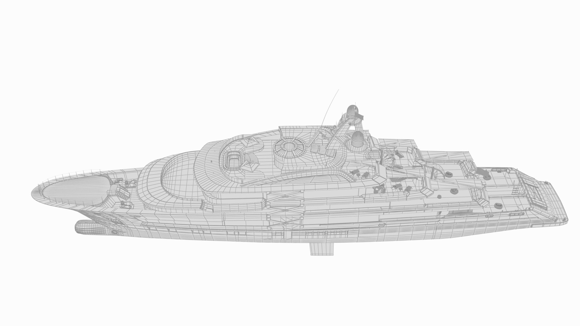 super yacht 3d model