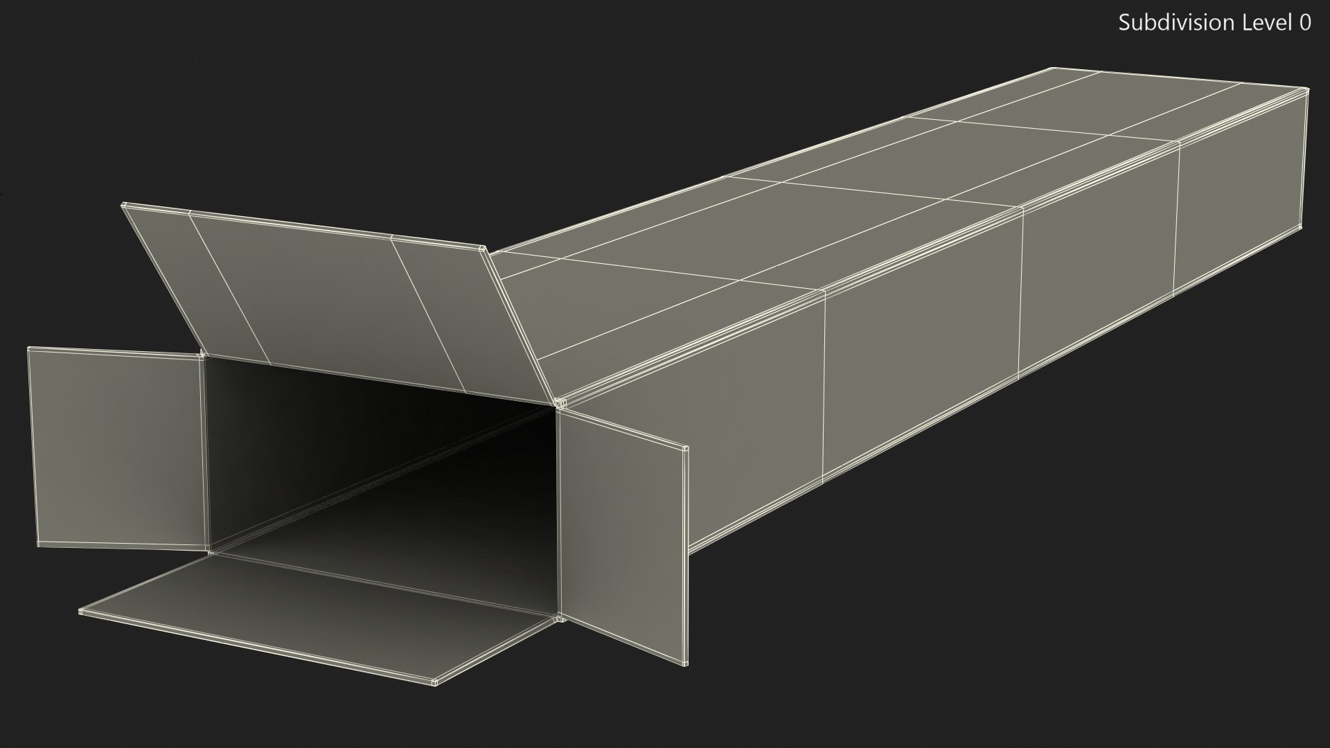Long Cardboard Box Model - TurboSquid 1953263