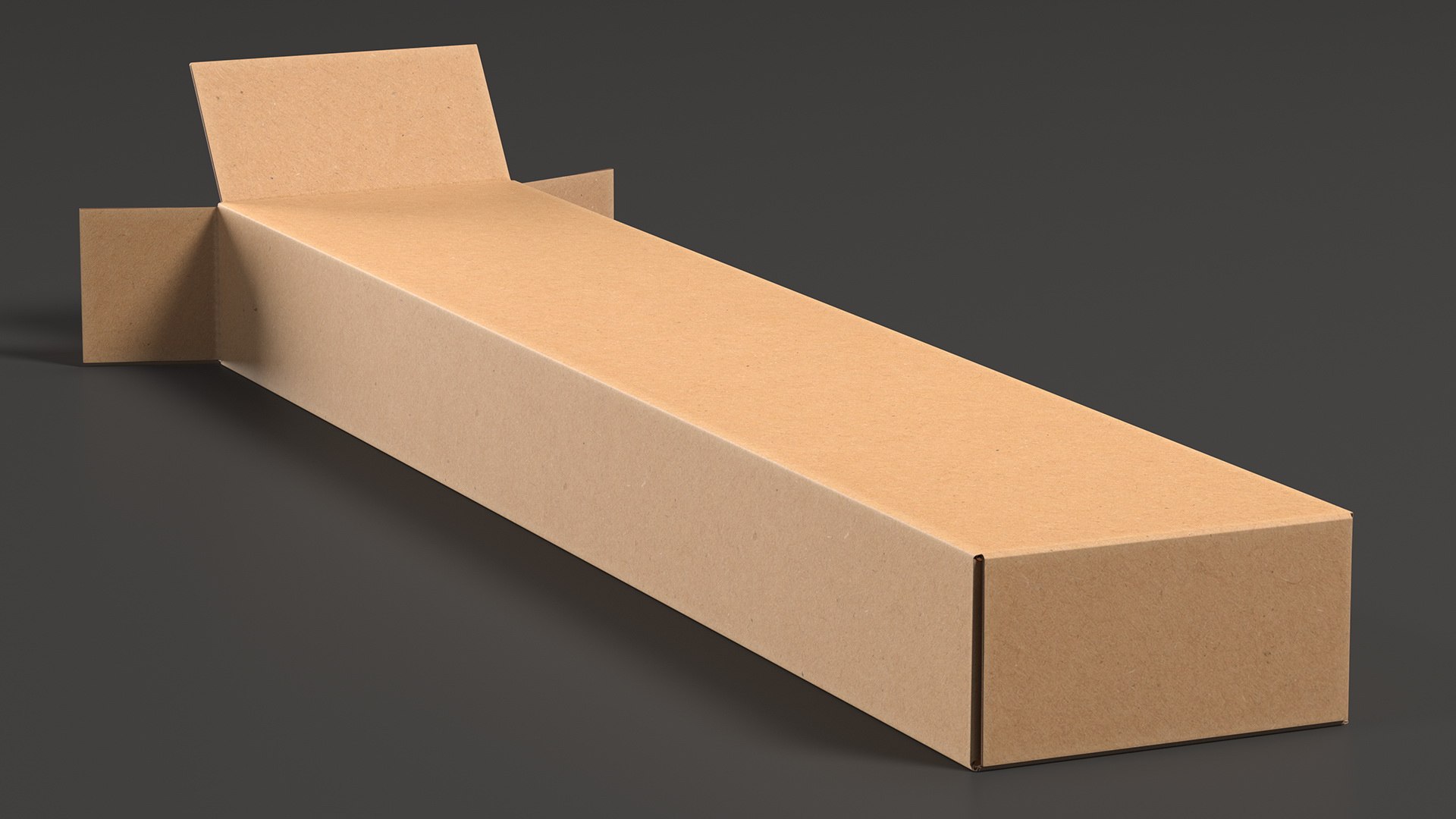 Long Cardboard Box model TurboSquid 1953263