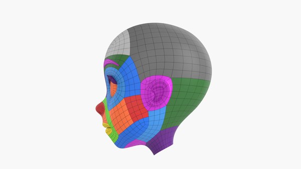 modelo 3d Cabeza de niña de dibujos animados - TurboSquid 1526278