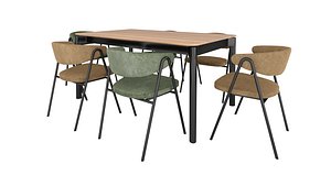 3D model Chia Chair by Parla and Table by Calligaris