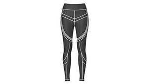Girls High Waisted Leggings With Contrast Stitching