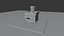 Low Poly stilisierter Teestand