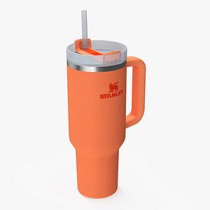 3D model Travel Tumbler Quencher Stanley Orange