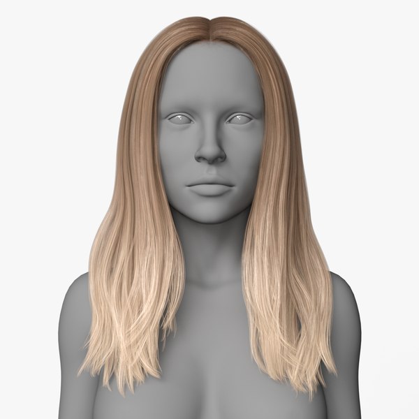 Female Hair 3D model
