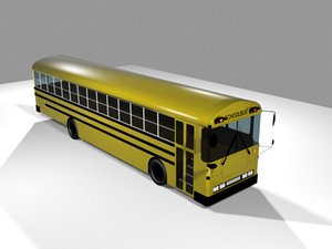 3d school bus