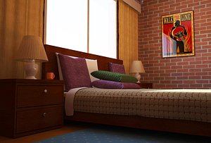 c4d interior design bedroom