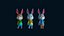 Cartoon-Kaninchen-Gaming-Animationspaket