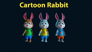 3D Cartoon Rabbit Gaming Animation Pack