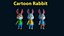 Cartoon-Kaninchen-Gaming-Animationspaket