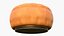 Pouf realistico in pelle marrone
