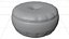 Pouf realistico in pelle marrone