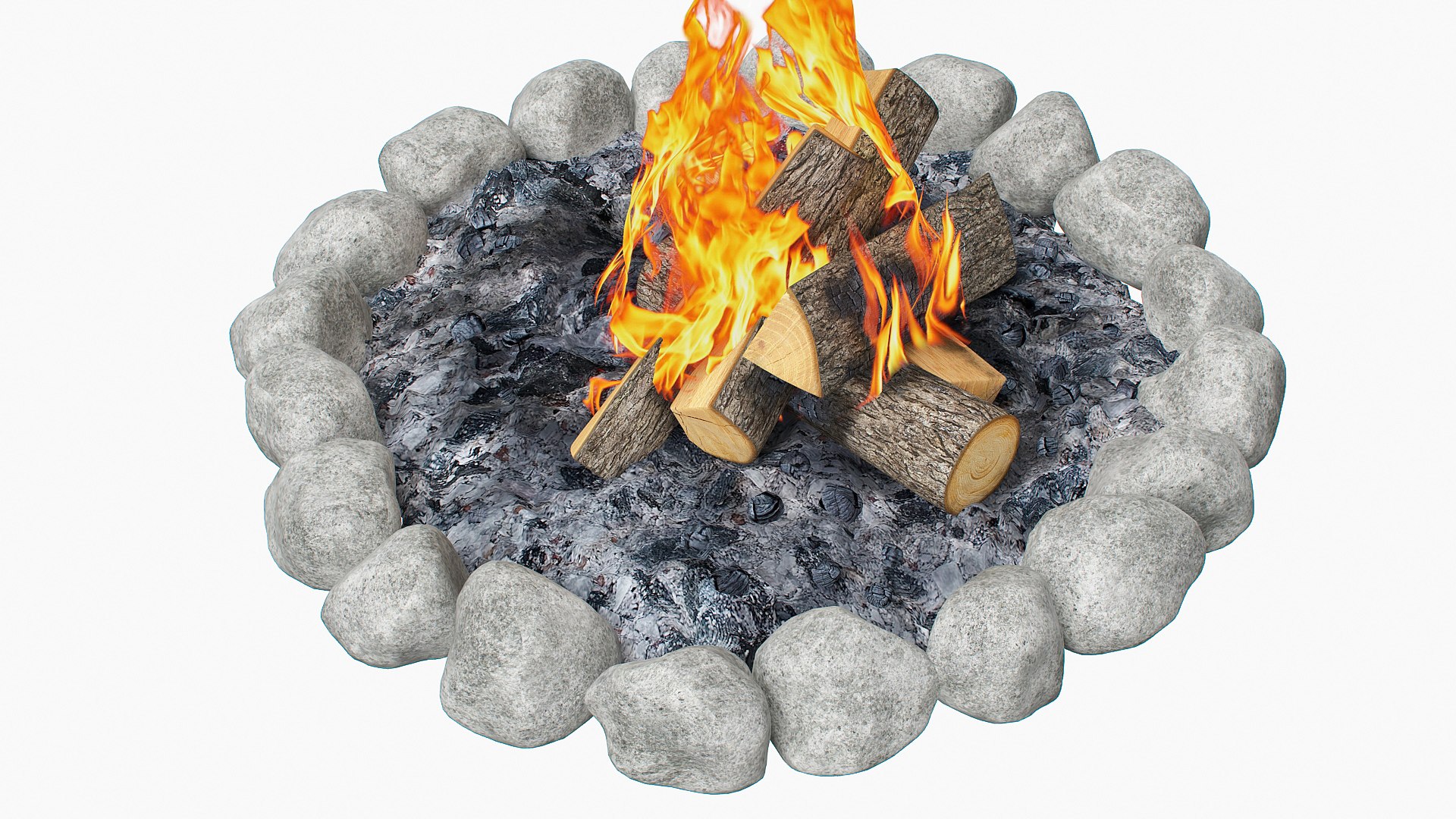 3D Campfire Model - TurboSquid 2388367
