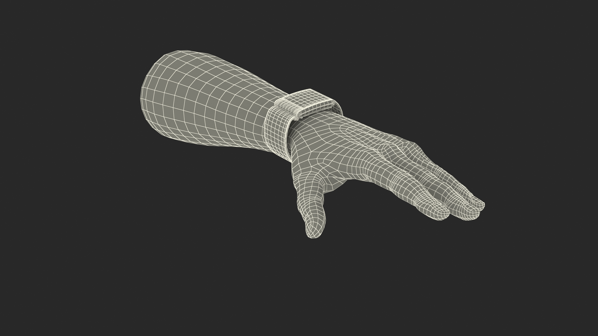 3D Hand Wearing Whoop 4 Tracker White Model TurboSquid 2116181