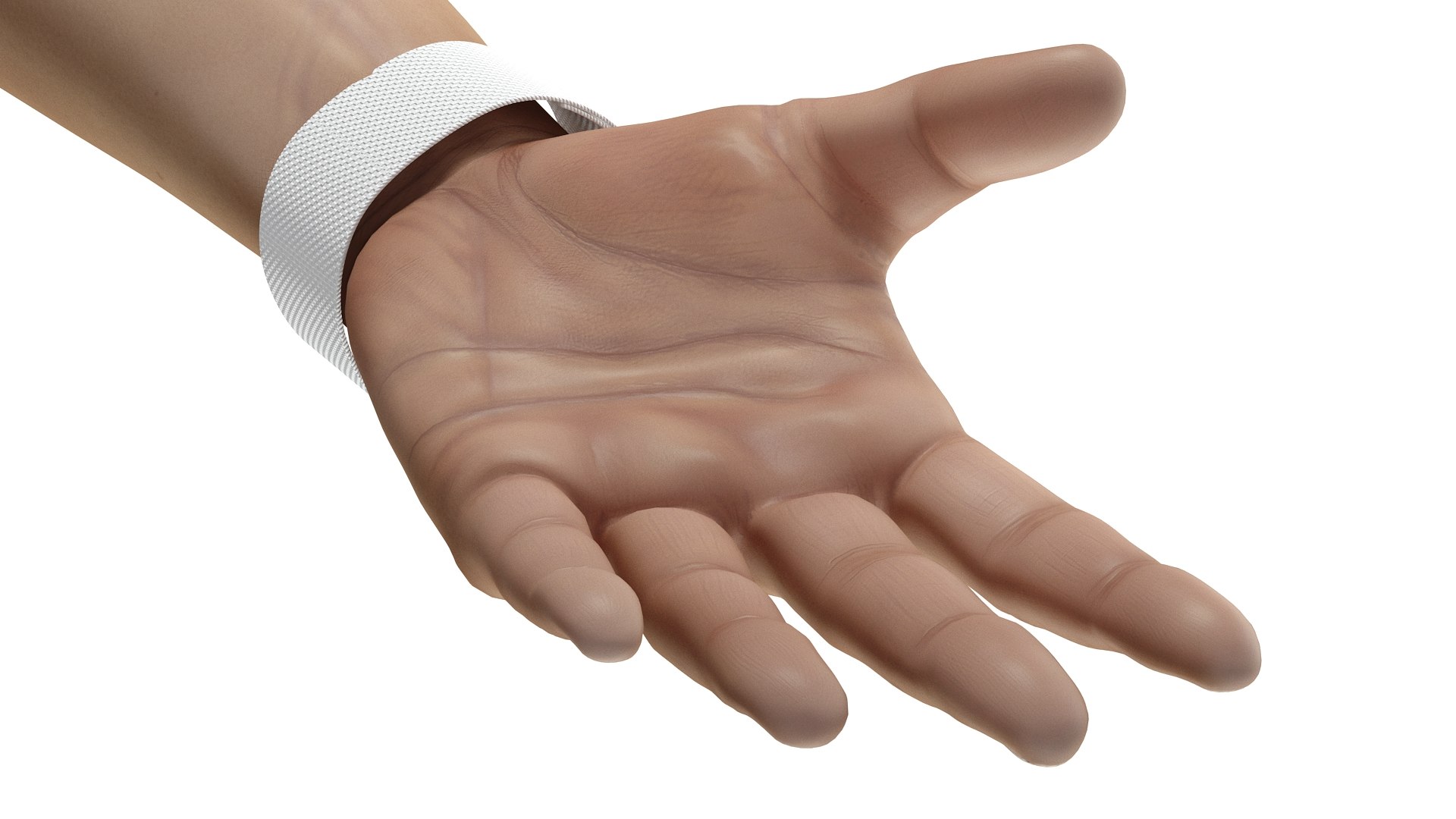 3D Hand Wearing Whoop 4 Tracker White Model TurboSquid 2116181