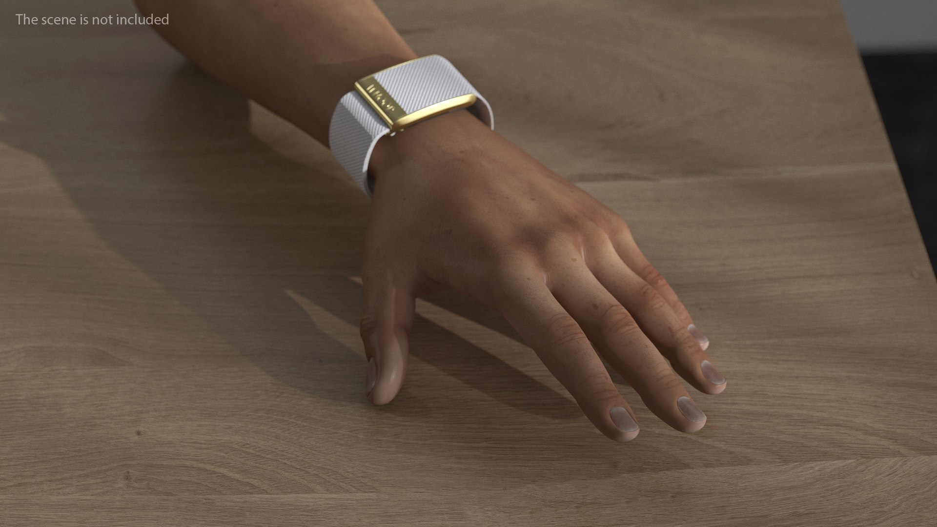 3D Hand Wearing Whoop 4 Tracker White Model TurboSquid 2116181