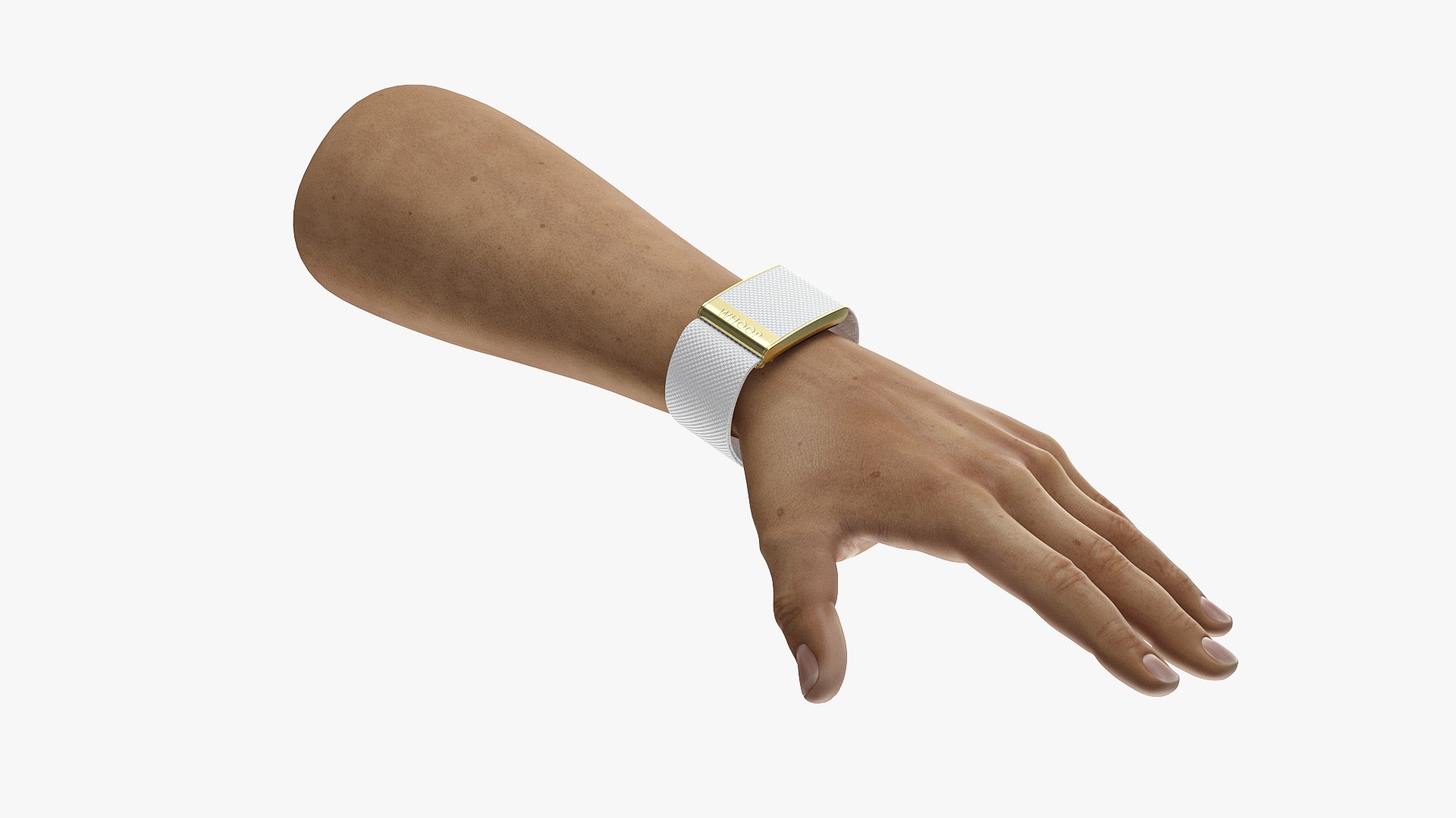 3D Hand Wearing Whoop 4 Tracker White model TurboSquid 2116181