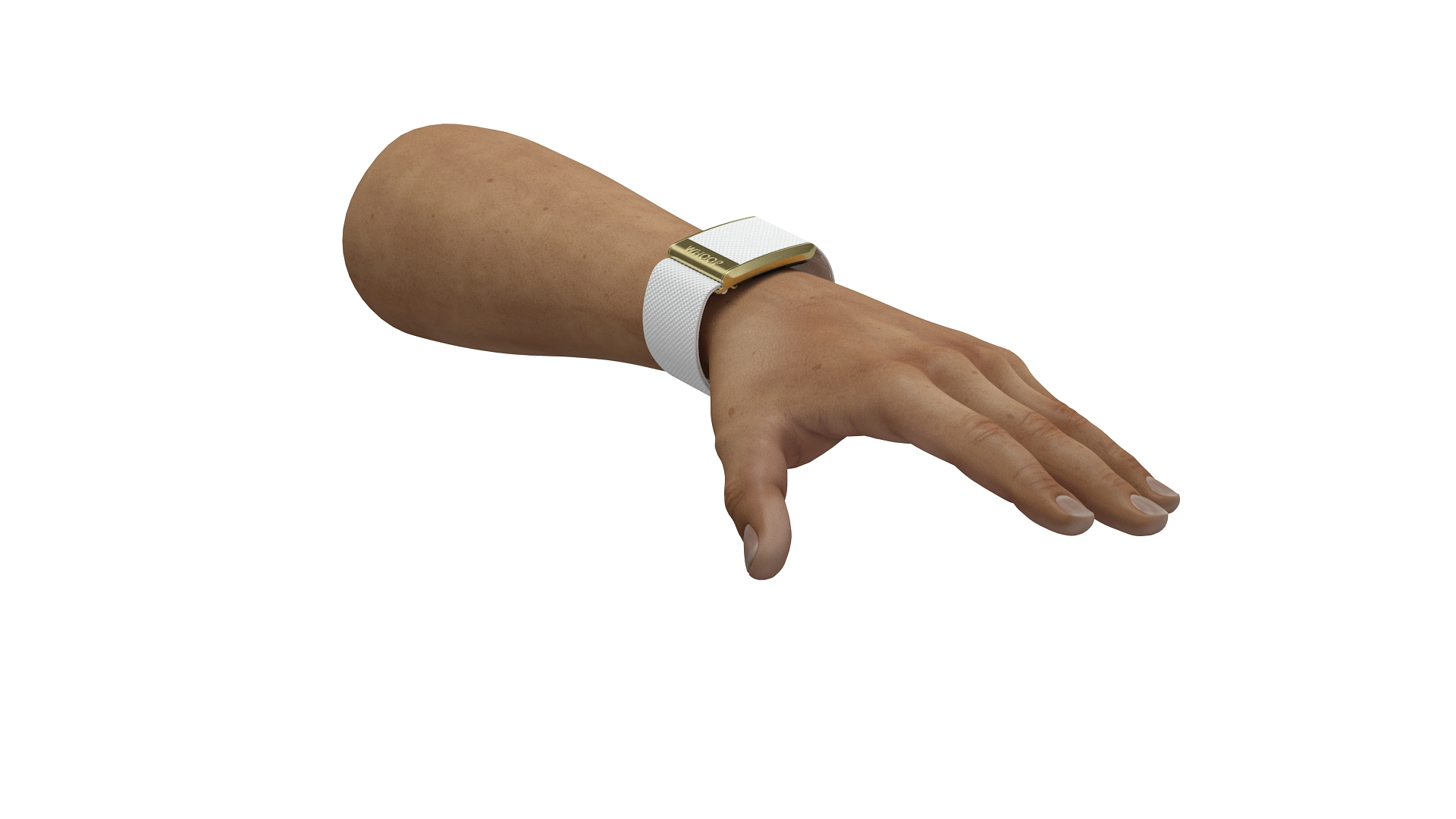 3D Hand Wearing Whoop 4 Tracker White Model TurboSquid 2116181