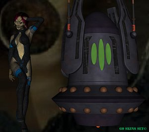 3d alien spaceship model