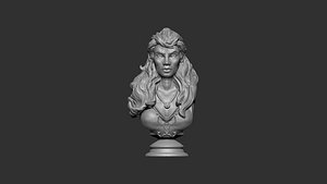 wild woman bust 3D