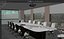 3D Modern Corporate Conference Space with Executive Office Chairs