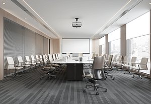 Modern Corporate Conference Space with Executive Office Chairs