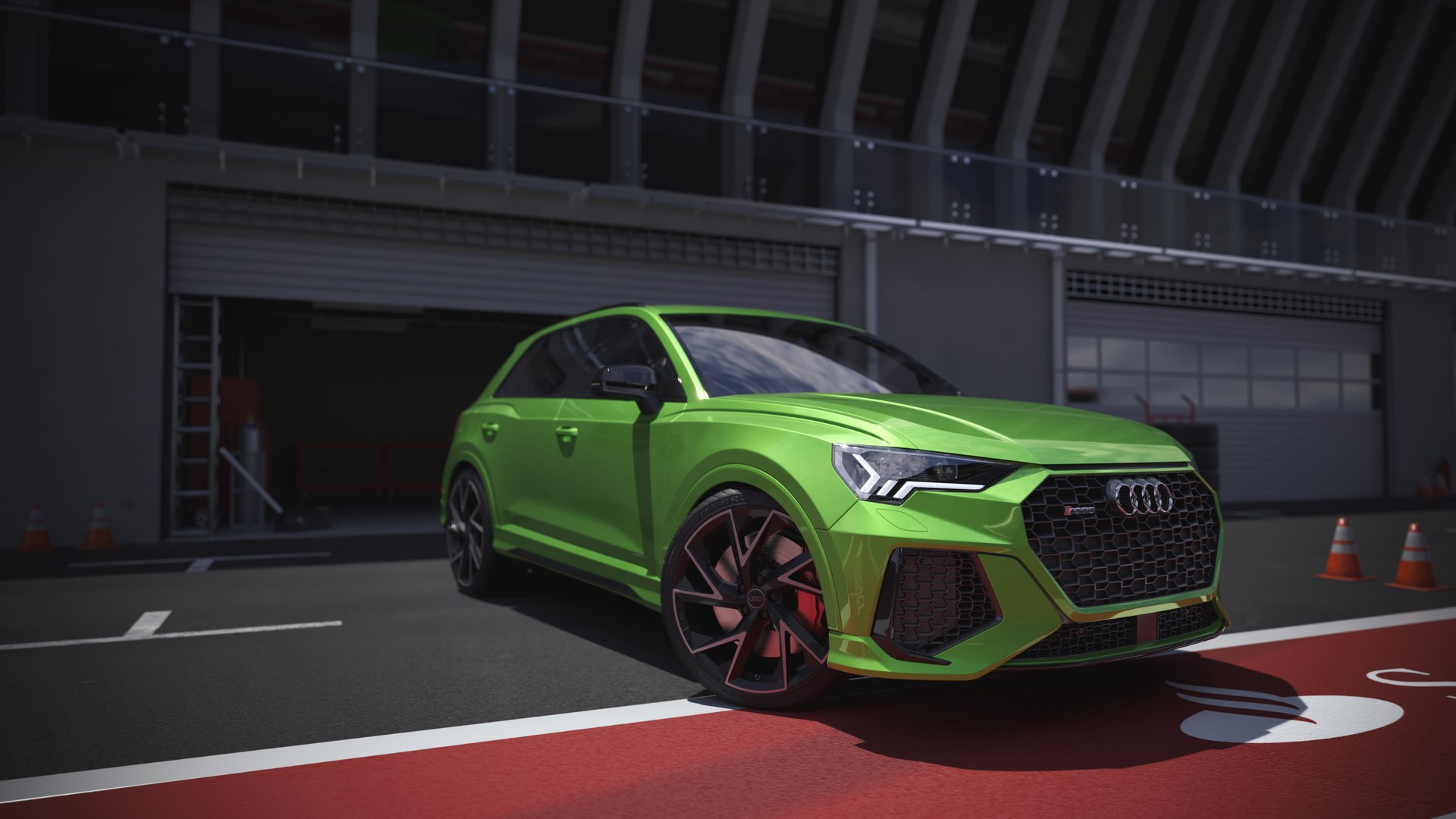 Car Render Scene - PIT - Corona render 3D model - TurboSquid 1718349