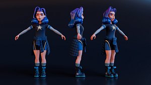 Stylized Girl - UE4 UE5 Unity