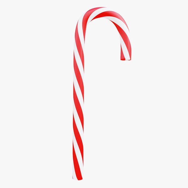 3D Candy cane red and white 2 - TurboSquid 1986763