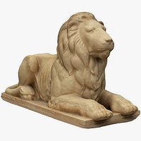 Lying Lion Statue