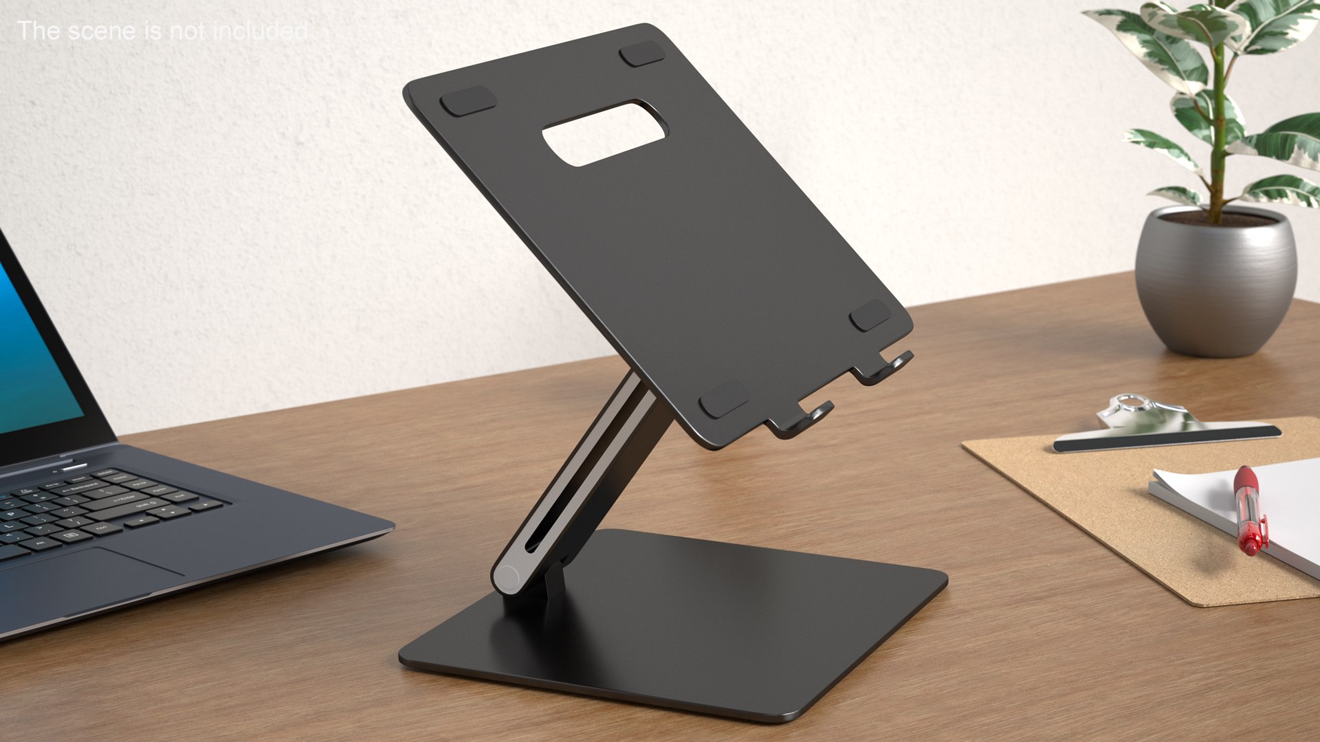 Adjustable Laptop Holder Stand Black model https://p.turbosquid.com/ts-thumb/DX/38Tm6i/cN/adjustablelaptopholderstandblackc4dmodel003/jpg/1709593056/1920x1080/fit_q87/e91cb99724b963b34fb0a174ee858786aadbdc41/adjustablelaptopholderstandblackc4dmodel003.jpg