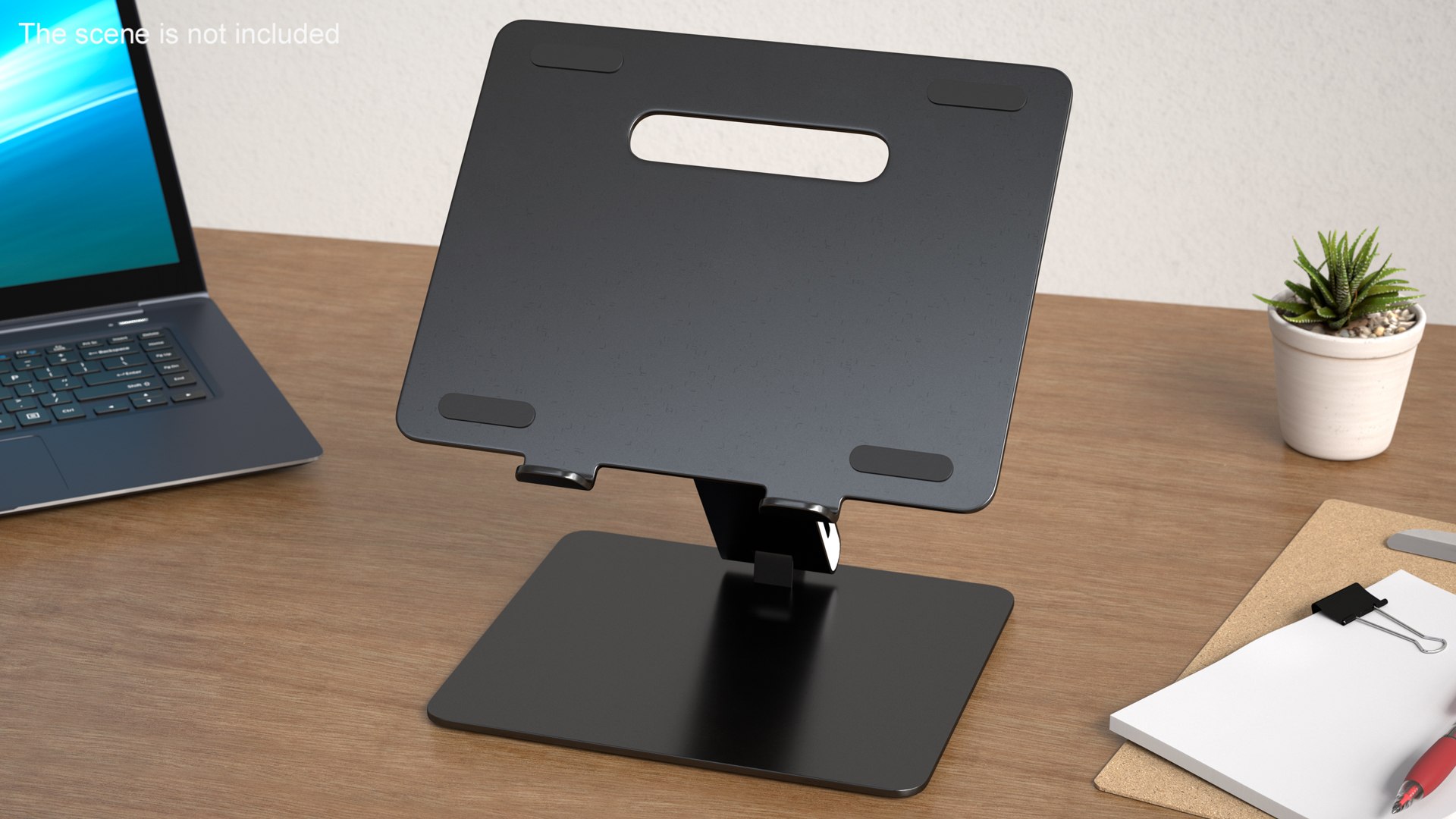 Adjustable Laptop Holder Stand Black model https://p.turbosquid.com/ts-thumb/DX/38Tm6i/yl/adjustablelaptopholderstandblackc4dmodel002/jpg/1709593052/1920x1080/fit_q87/2fbb5844e134f3af19f86836ac5e1daec149f67a/adjustablelaptopholderstandblackc4dmodel002.jpg