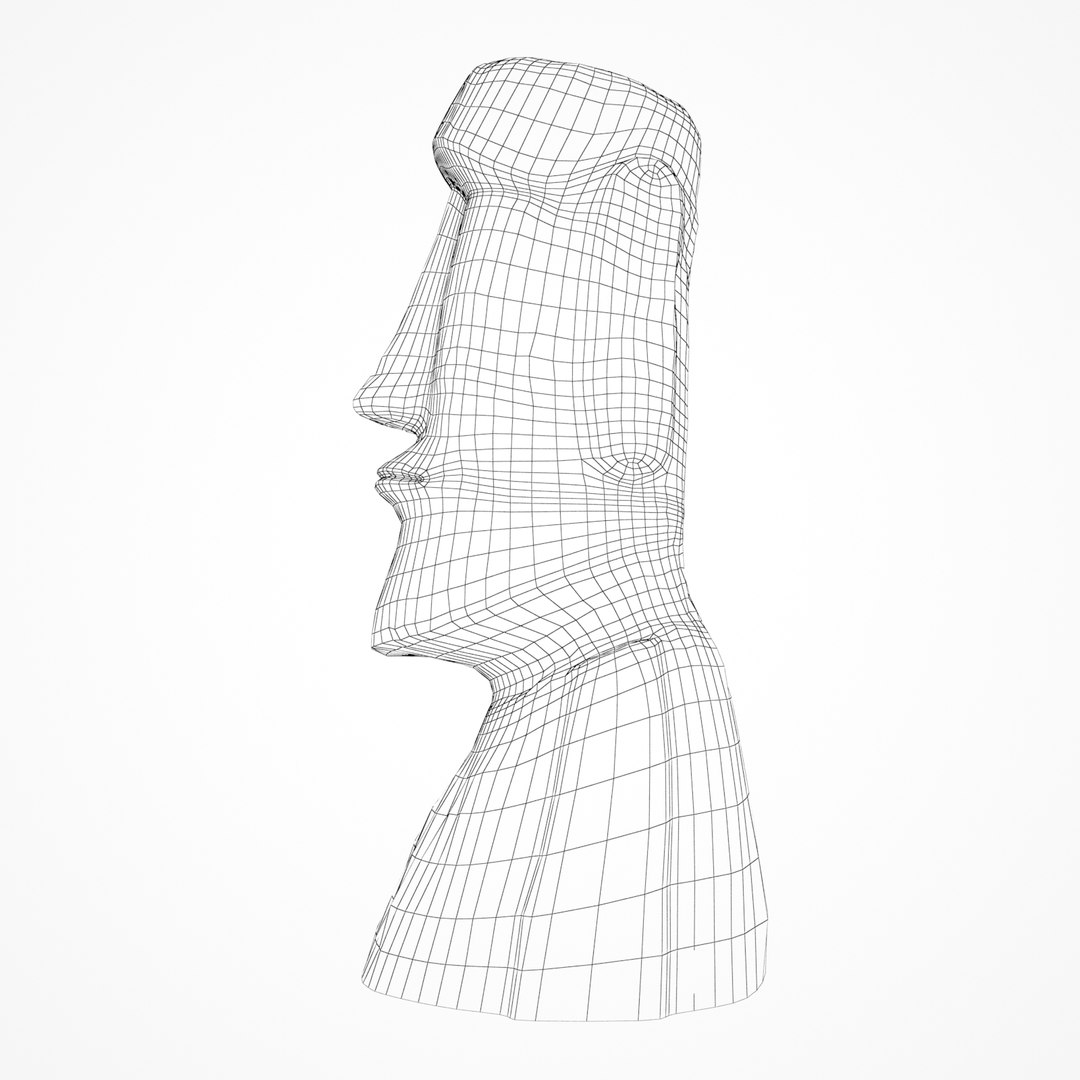 3d Easter Island Moai Statue Model