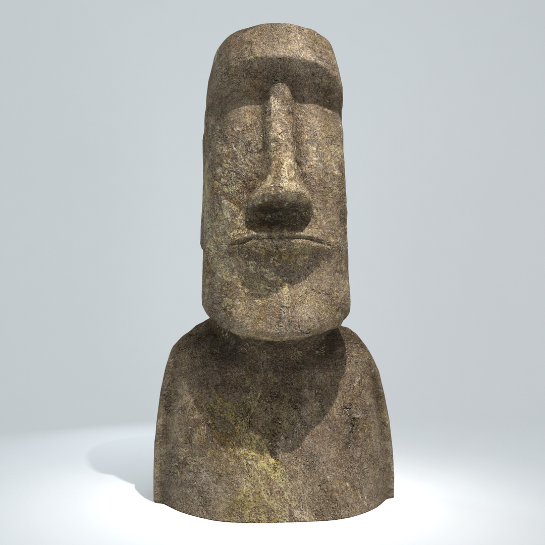 3d Easter Island Moai Statue Model