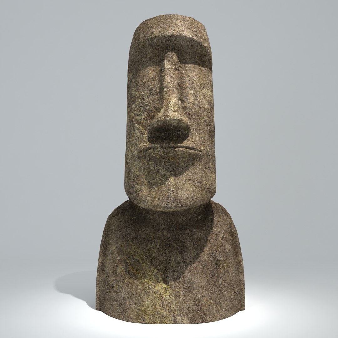 3d Easter Island Moai Statue Model