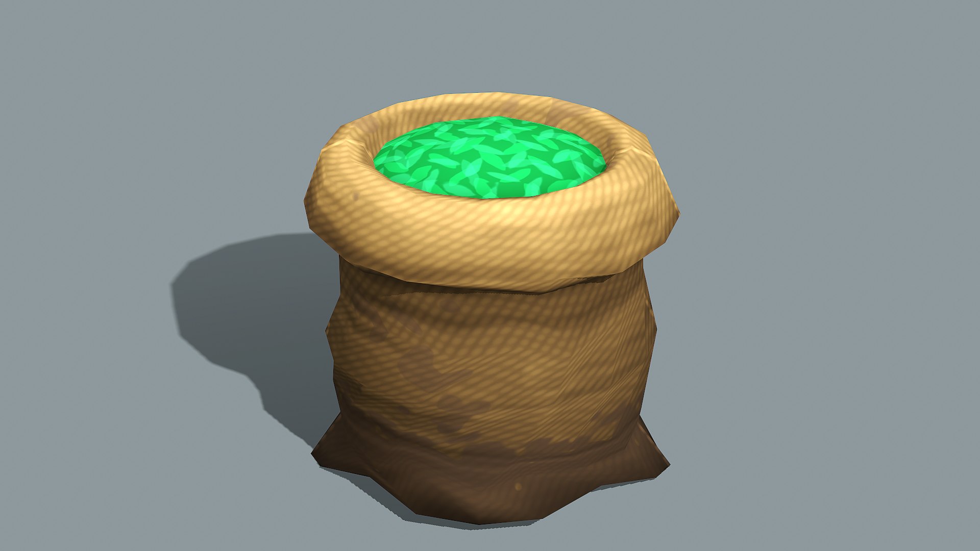 3D Model Stylized Flour Bag - PBR Game Ready - TurboSquid 2049878
