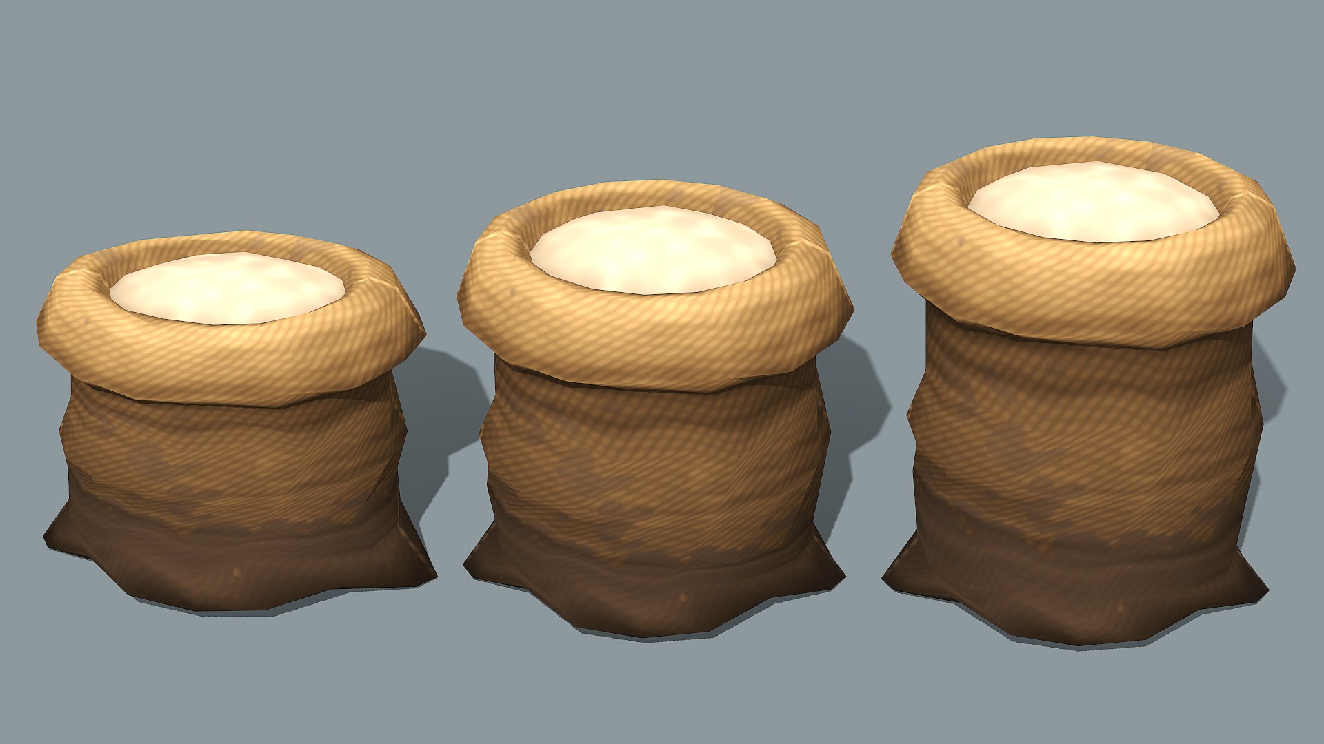 3D Model Stylized Flour Bag - PBR Game Ready - TurboSquid 2049878
