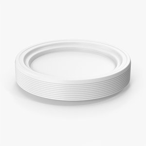 Stack Of Plastic Plates 3D model