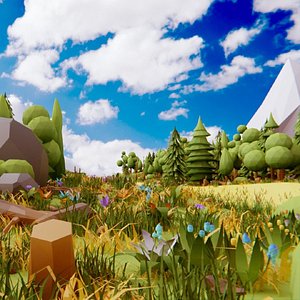 Low Poly Forest and Landscape 3D
