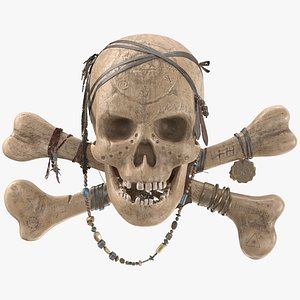 3D pirate skull pbr