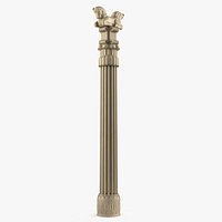 Achaemenid Capital Column with Horse Sculpture Beige