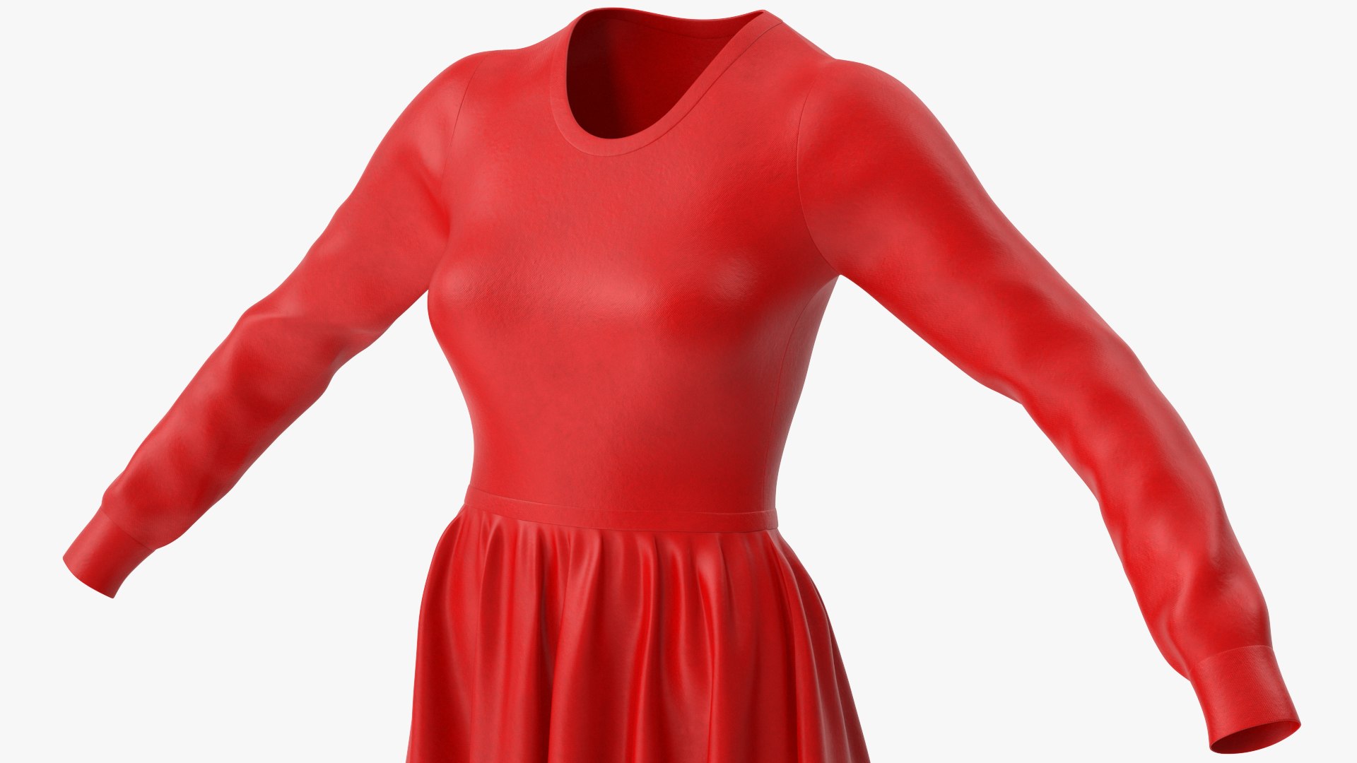 3D Dress Red Model - TurboSquid 2440808