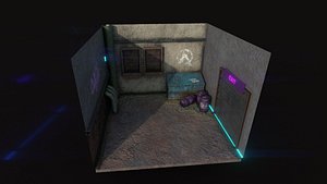 Back Alley Backdrop - Neon Cyberpunk Scenery - Full Perm