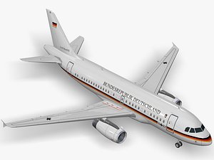 3d corporate jet airbus a319 model