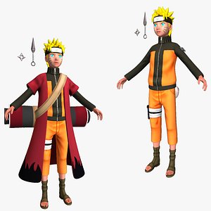 rigged naruto shippuden converted 3d model